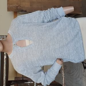 Tan Lightweight AX Armani Exchange kKeyhole Sweater size M